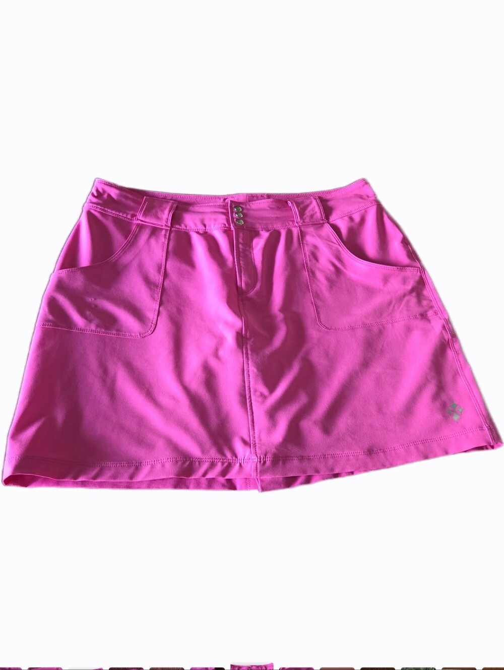Jofit Pink Belted Skort with attached shorts. Size 12. 4 Pockets. 19" Length